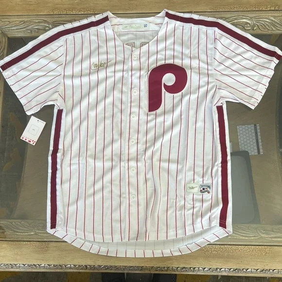 Bryce Harper Jersey NEW Mens Large White Pinstripe Philadelphia Phillies - Picture 1 of 8